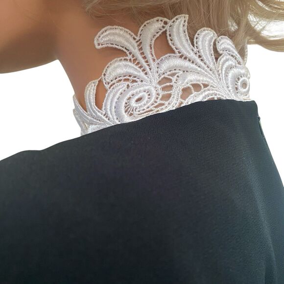 VTG Daymor Couture Black Lace Small 80s Evening Jacket Formal Statement Beaded - Picture 5 of 16